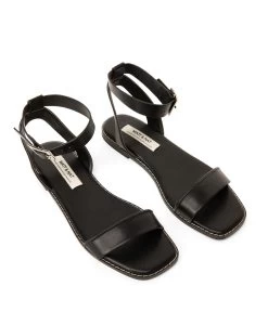 SARIE Women's Vegan Flat Sandals -Fashion Clothing Store SS23 shoes sarie black 3