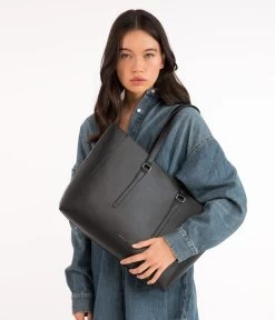 EMEL Vegan Tote Bag - Arbor 24 EMEL Vegan Tote Bag - Arbor -Fashion Clothing Store SS24 Arbor emel black 2 2