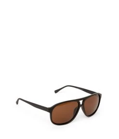 ELLIS-2 Recycled Brown Aviator Sunglasses -Fashion Clothing Store SS24 Sunglasses Ellis2 blackbrown 3