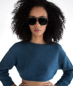 ELLIS-2 Recycled Brown Aviator Sunglasses -Fashion Clothing Store SS24 Sunglasses ellis2 blackbrown 2 1