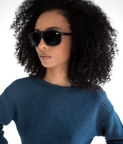 ELLIS-2 Recycled Brown Aviator Sunglasses -Fashion Clothing Store SS24 Sunglasses ellis2 blackbrown 2 2