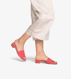 MANYA Vegan Suede Mules -Fashion Clothing Store ss18 flair manya ruby 2