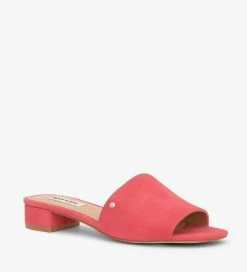 MANYA Vegan Suede Mules -Fashion Clothing Store ss18 flair manya ruby 3