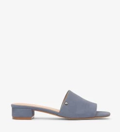 MANYA Vegan Suede Mules -Fashion Clothing Store ss18 flair manya sky 1
