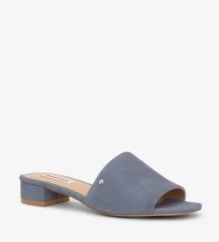 MANYA Vegan Suede Mules -Fashion Clothing Store ss18 flair manya sky 3