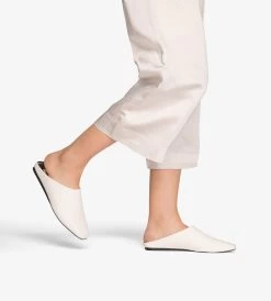 AROLA Vegan Square Toe Mule Shoes -Fashion Clothing Store ss18 sleek arola white 2