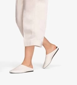 AROLA Vegan Square Toe Mule Shoes -Fashion Clothing Store ss18 sleek arola white 6